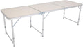 Aluminum Folding Table, Multipurpose Picnic Camping Table, Portable and Adjustable Rectangle Table for Party, Beach, Backyard, BBQ, Indoor and Outdoor (70.86" x 23.62" x 27.56")