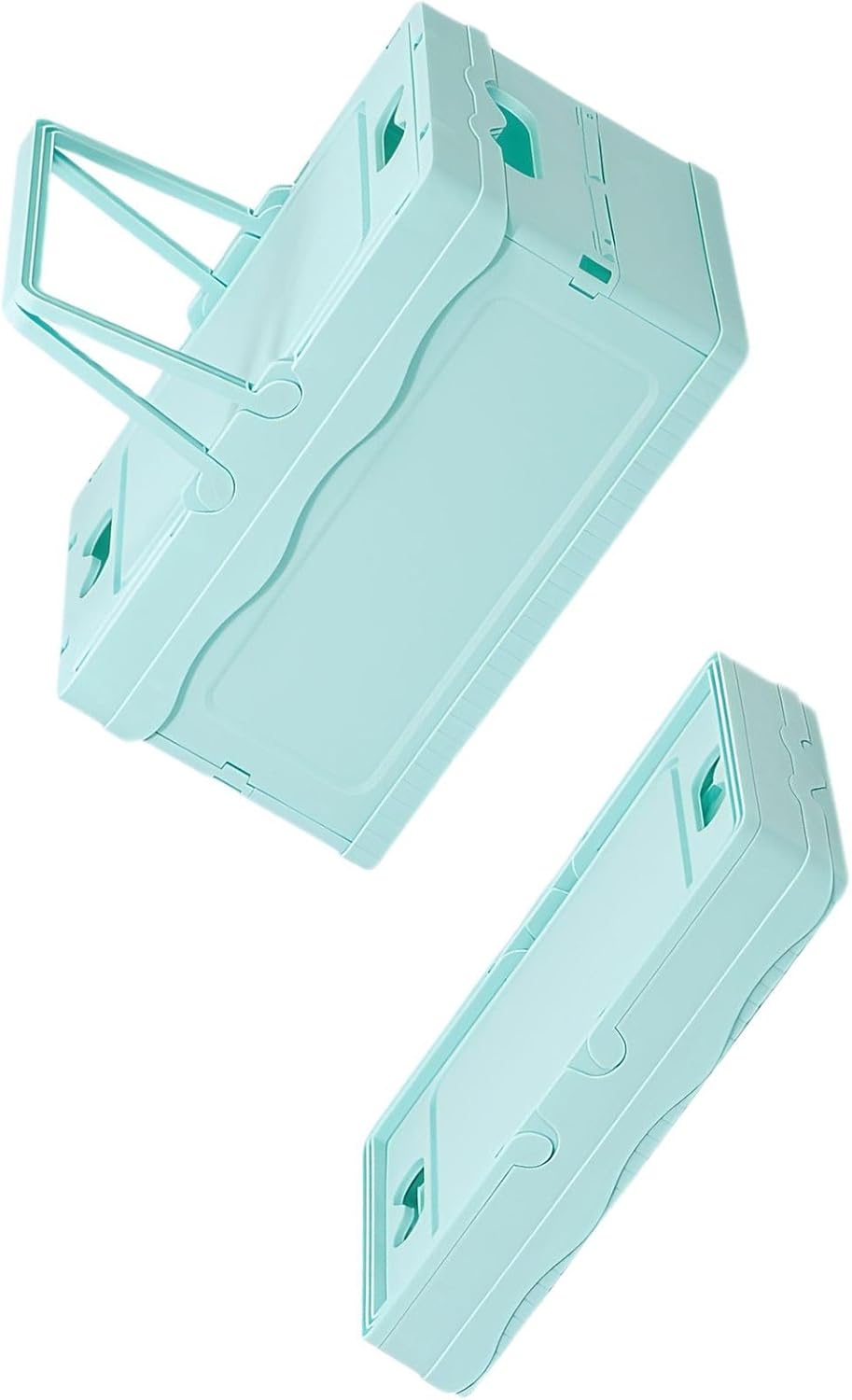 Foldable Storage Box with Handle for Home, Office, Travel - foldable Container with Secure Lid, Space Saving Design