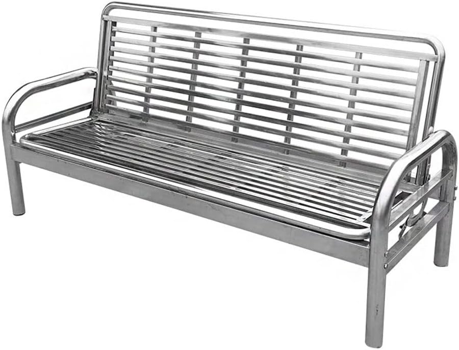 Park Benches Multifunctional Stainless Steel Sofa Bed Household Folding Bed Dual-Purpose Sofa Bed Wrought Iron Leisure Sofa Seat