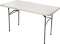 Series Heavy-Duty Premium Commercial-Grade Indoor/Outdoor Folding Table (24 x 48 in, Rectangular, Speckled Gray Top/Gray Frame)