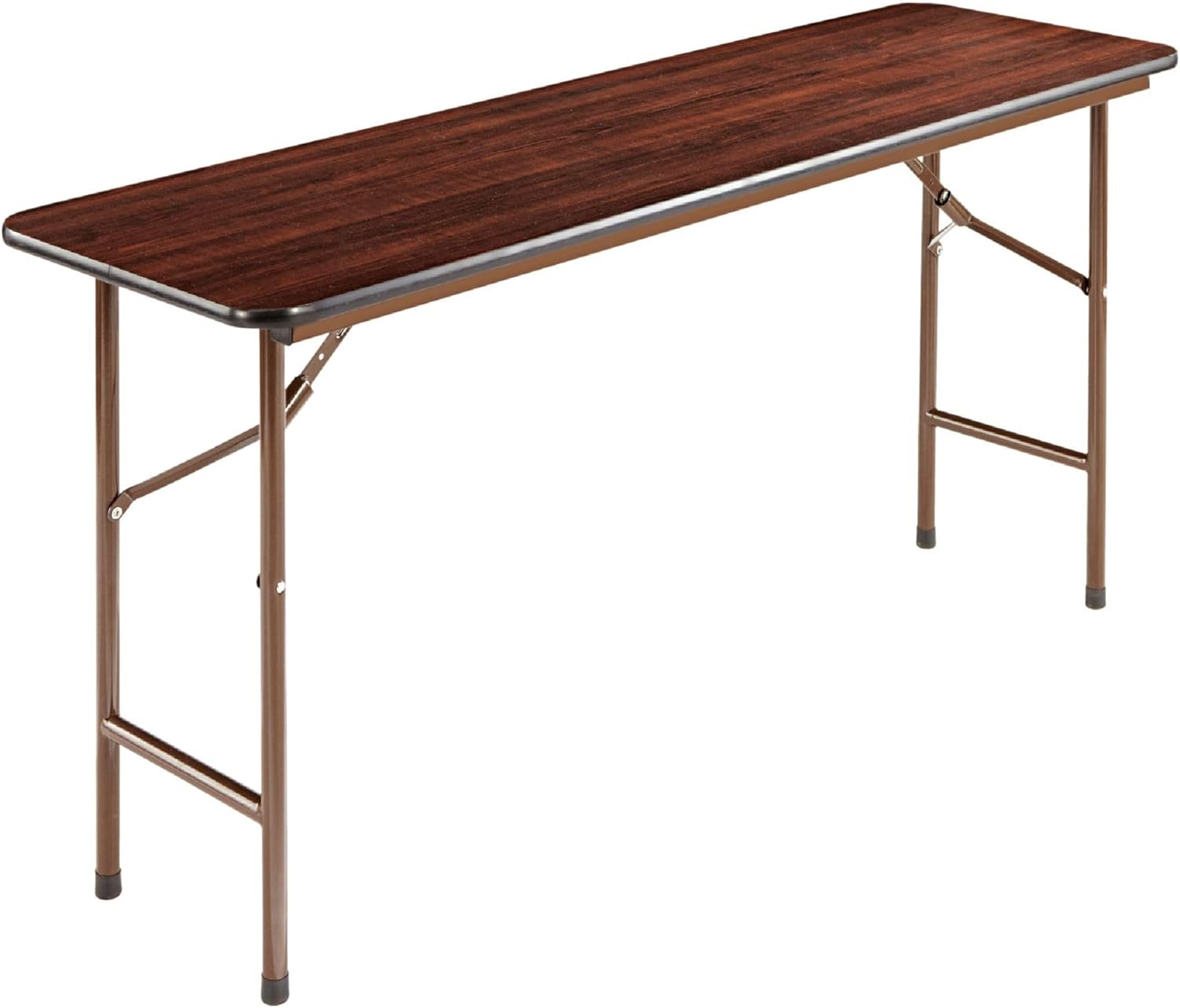 59.88 in. W x 17.75 in. D x 29.13 in. H Rectangular Wood Folding Table - Mahogany
