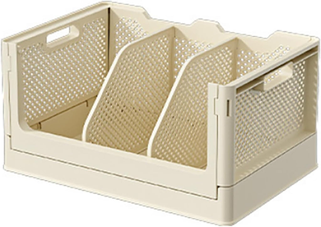 Foldable Storage Box, Space Saving Design, Sturdy PP Plastic, Easy to Clean, Ample Storage for Home, Office, Travel, 38 x 26.5 x 19 cm