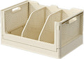 Foldable Storage Box, Space Saving Design, Sturdy PP Plastic, Easy to Clean, Ample Storage for Home, Office, Travel, 38 x 26.5 x 19 cm