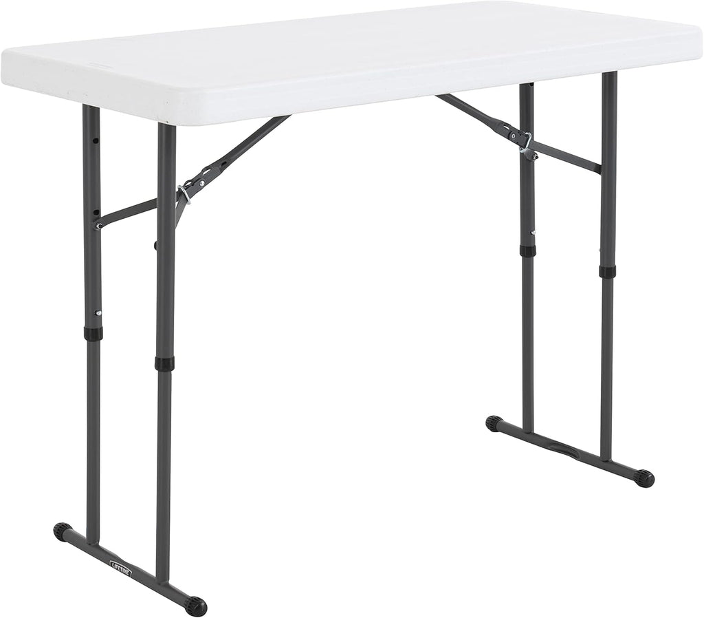 Commercial Height Adjustable Folding Utility Table, 4-Foot