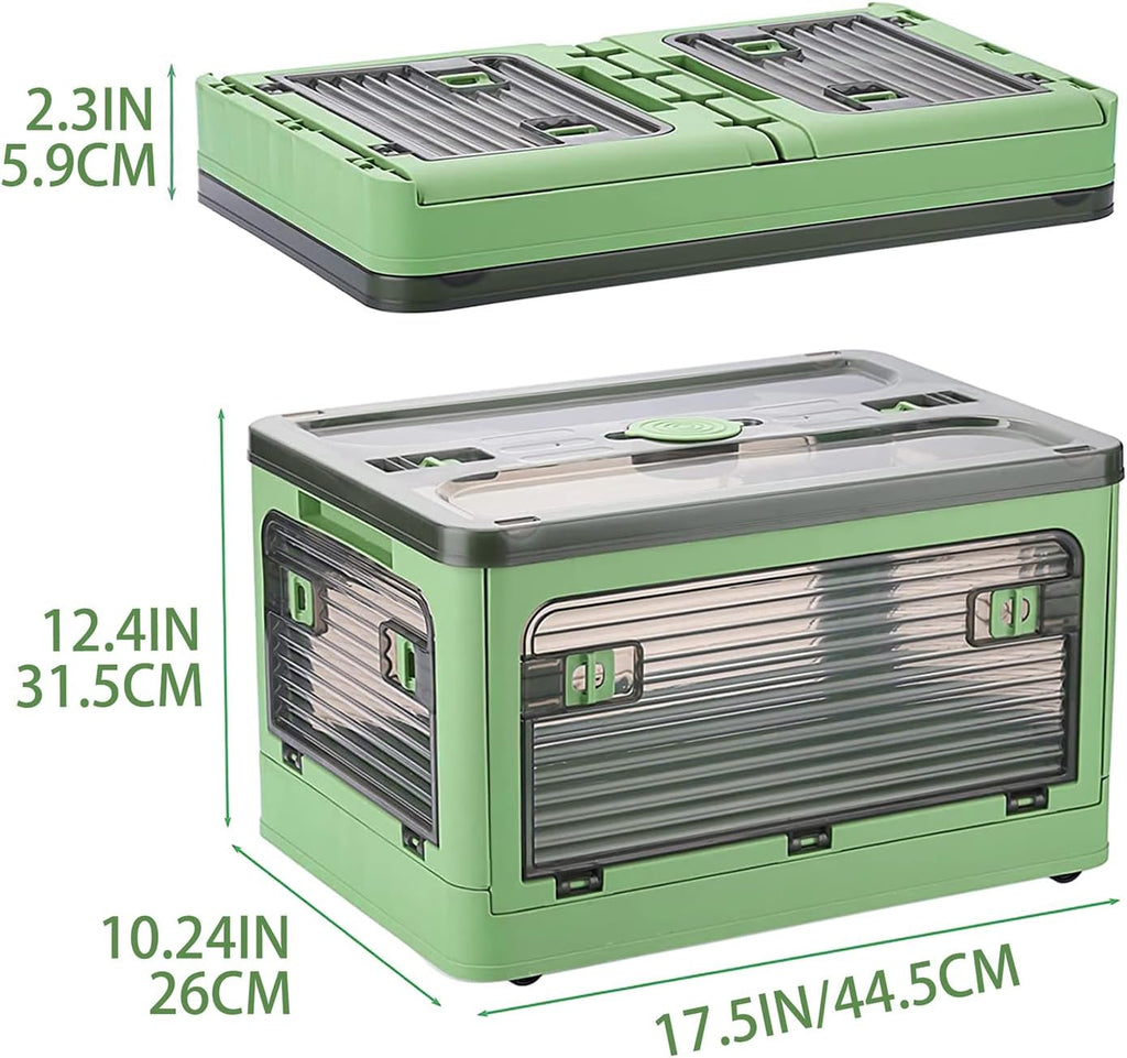 Collapsible Storage Bins with Lids, Closet Organizers, Dorm Room Essentials, Folding Storage Box
